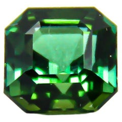 Deep Green Tourmaline Square with Cut Corners