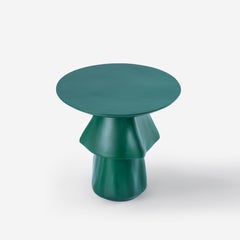 Deep Green Weather-Resistant Fiberglass Outdoor Side Table