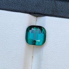 Deep Greenish Blue Natural Tourmaline 2.59Ct Cushion Cut Loose Gemstone for Ring