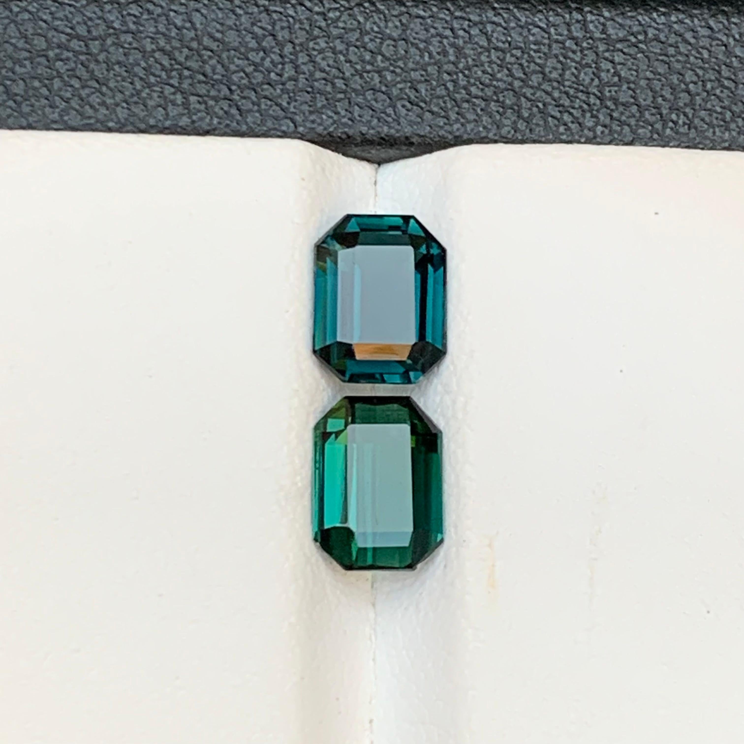Deep Indicolite Blue & Bluish Green Natural Tourmaline Gemstones 2.45 Ct-Jewelry For Sale 4