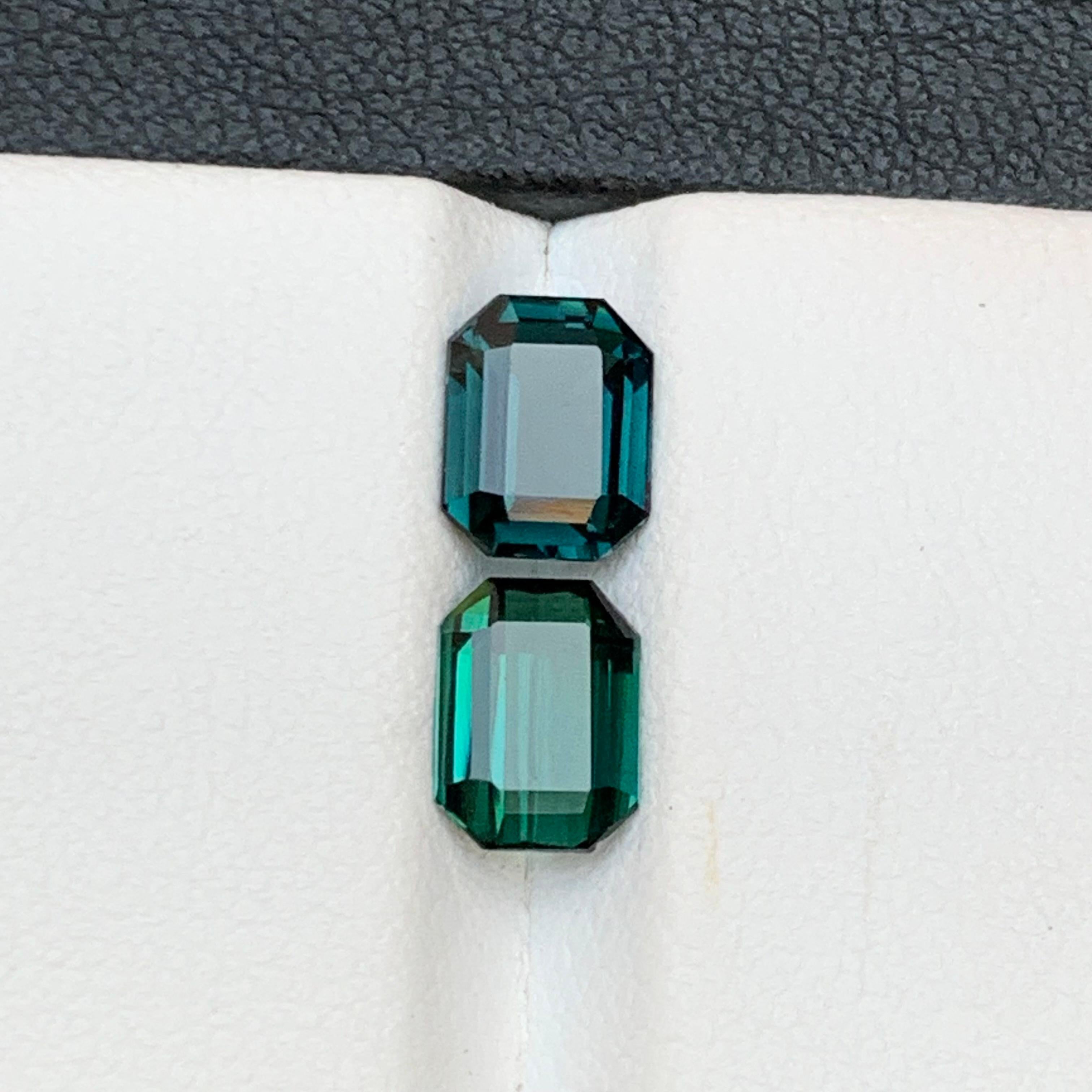 Deep Indicolite Blue & Bluish Green Natural Tourmaline Gemstones 2.45 Ct-Jewelry For Sale 3