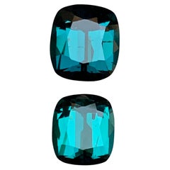 Indicolita Azul Profundo Anillo de Turmalina Natural Gema Suelta 5.40 Ct Corte Cojín