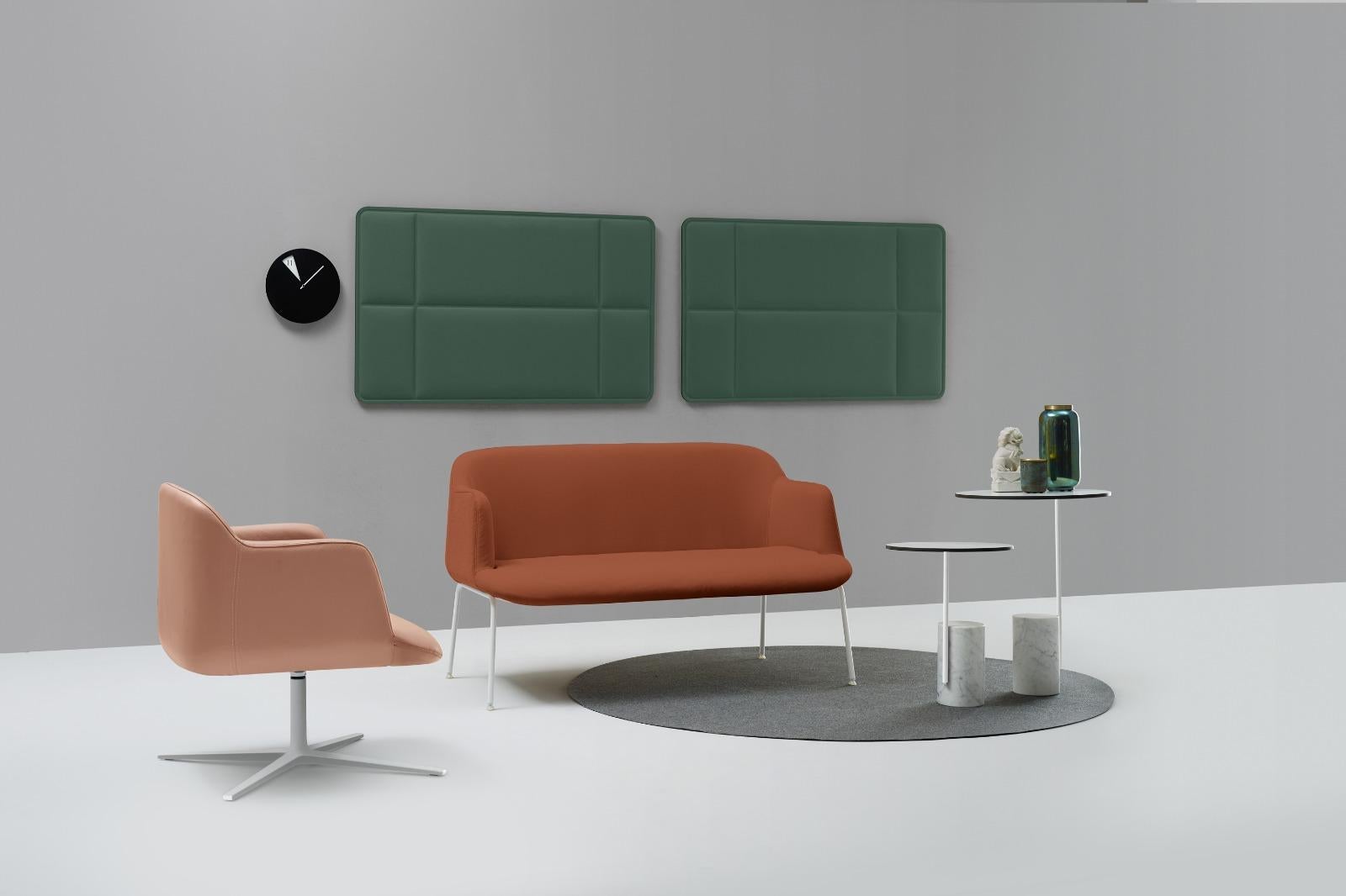 Other Deep Lounge Armchair With Armrests in Leather & Aluminum by Quinti Sedute For Sale