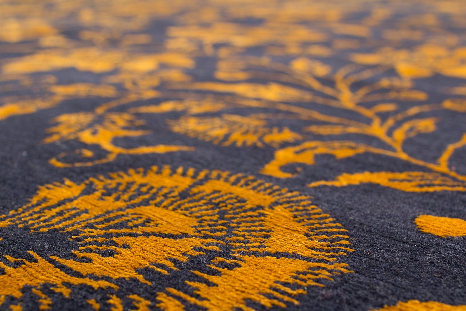 blue and gold rugs