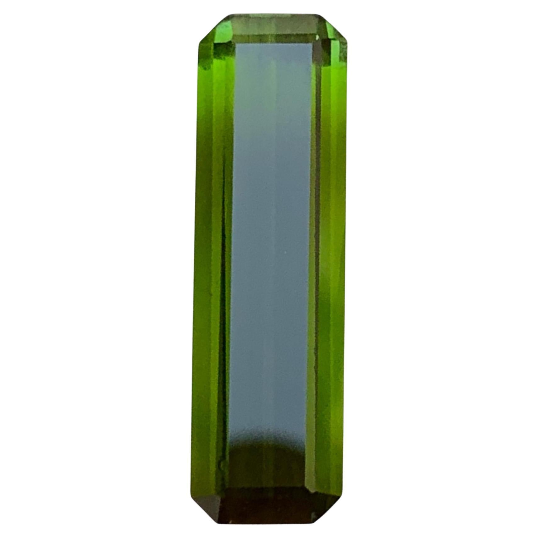 Bague et pendentif en tourmaline naturelle vert olive profond, pierre précieuse non sertie de 7,60 carats