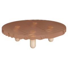 Deep Orange Epoxy with Solid Maple Legs Coffee Table NAMI