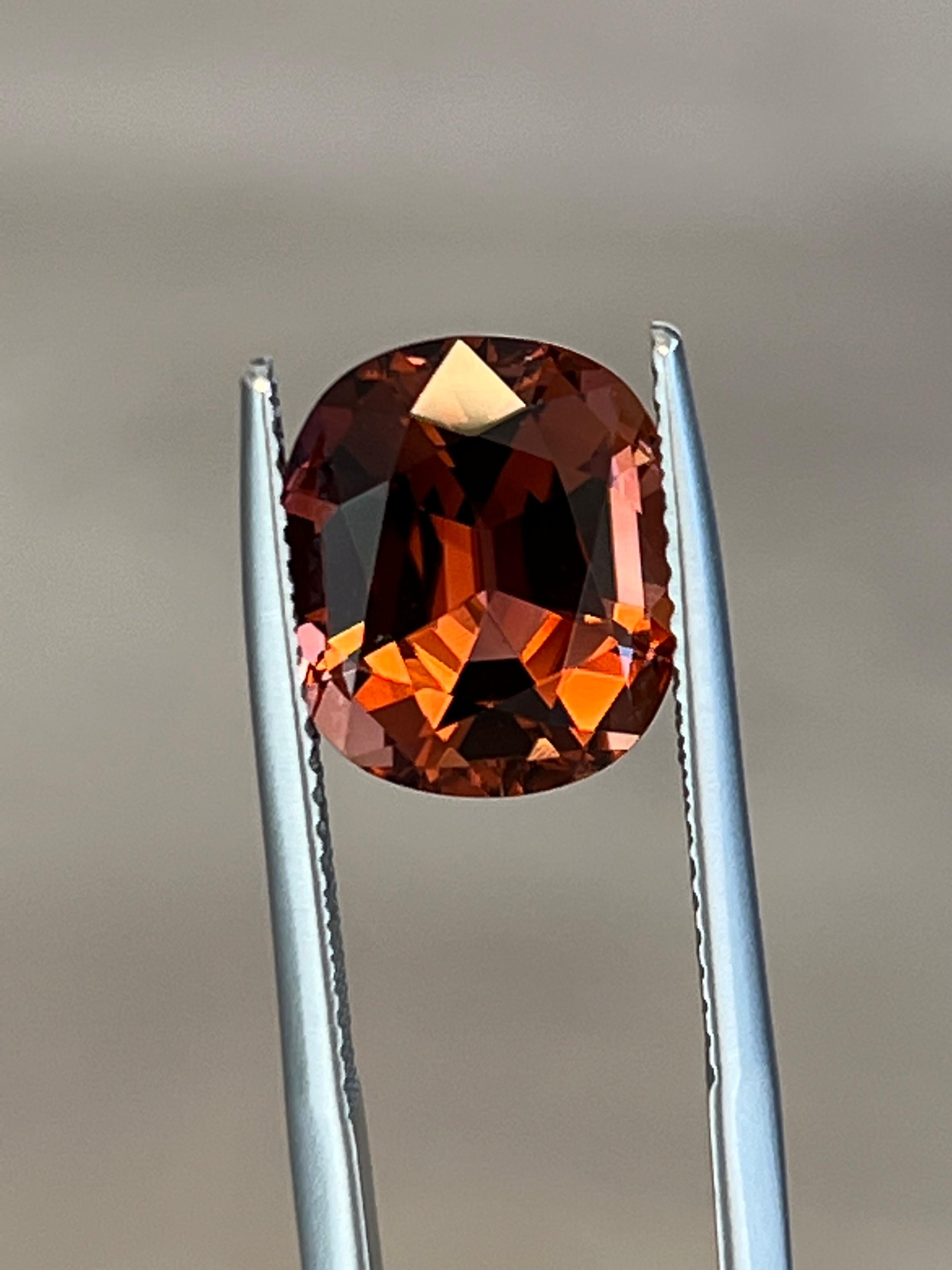 deep orange gemstone