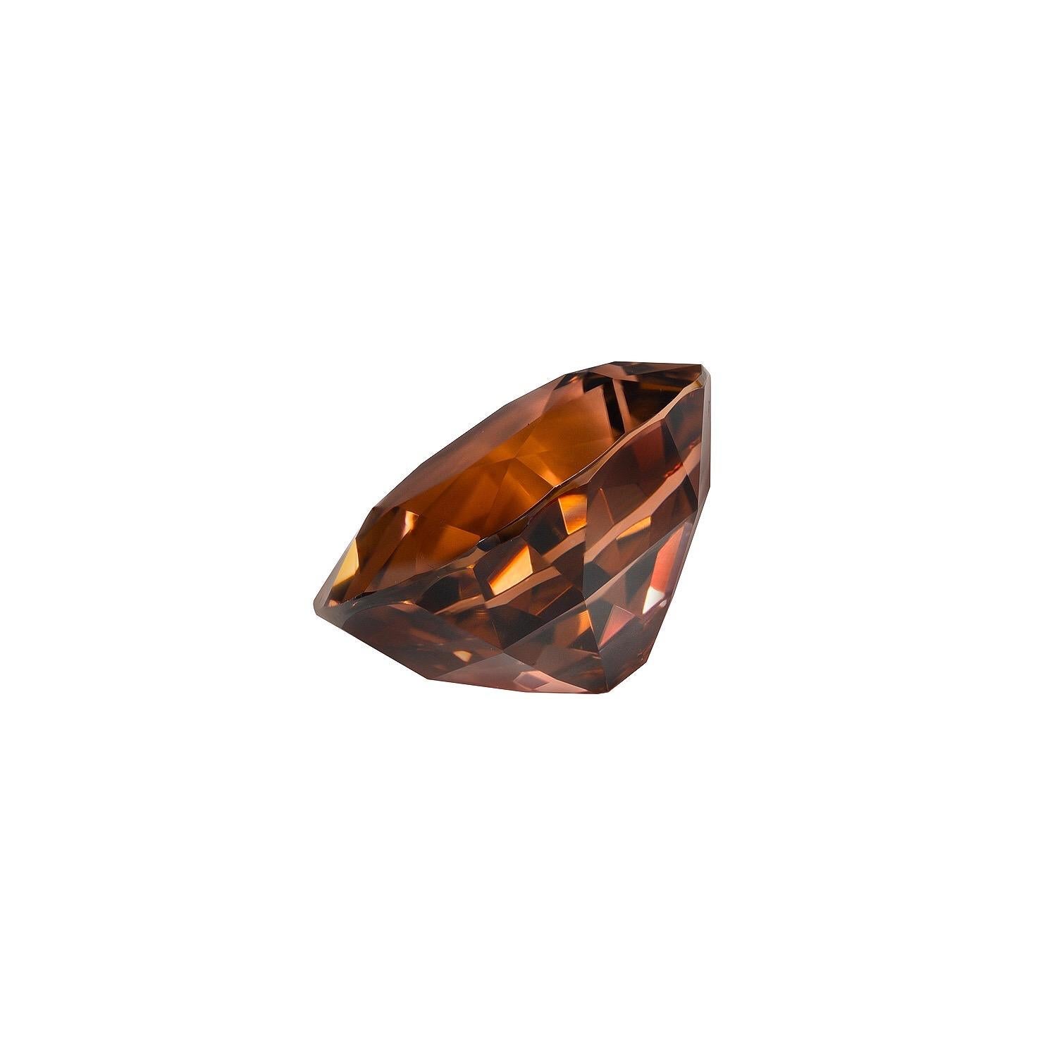 Taglio cuscino Spettacolare tormalina arancione profonda - Crea un anello su misura con Merkaba Jewelry in vendita