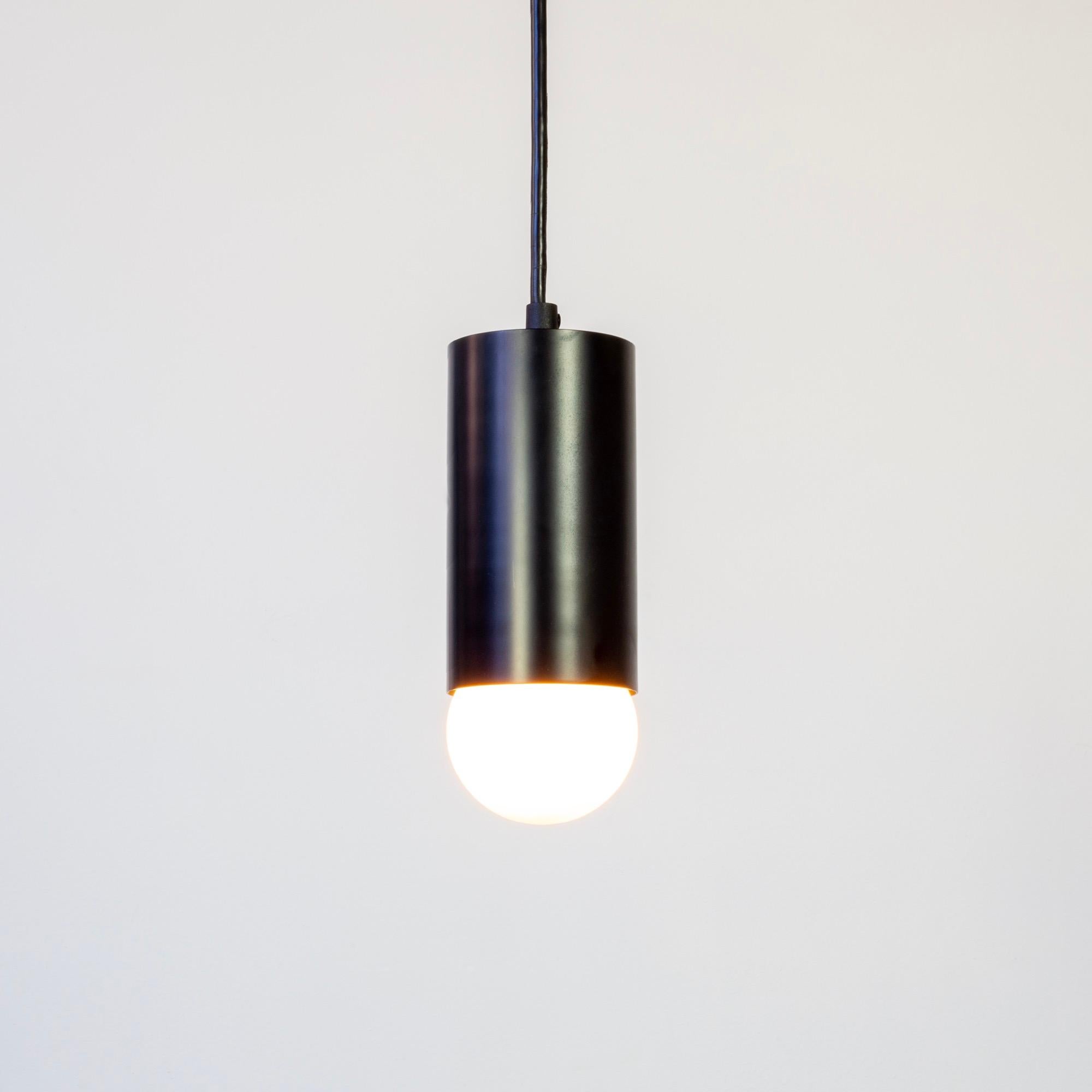 Modern Deep Pendant by Research.Lighting, Black, Made to Order For Sale