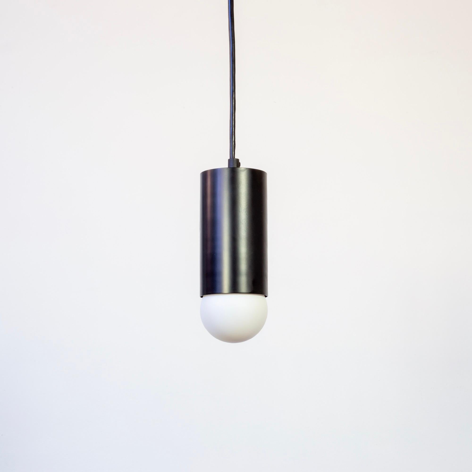 American Deep Pendant by Research.Lighting, Black, In Stock For Sale