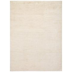 Deep Pile Merino Natural Area Rug in Wool by The Rug Company