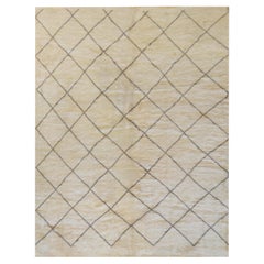 Deep Pile Wool Moroccan Inspired Handwoven Rug