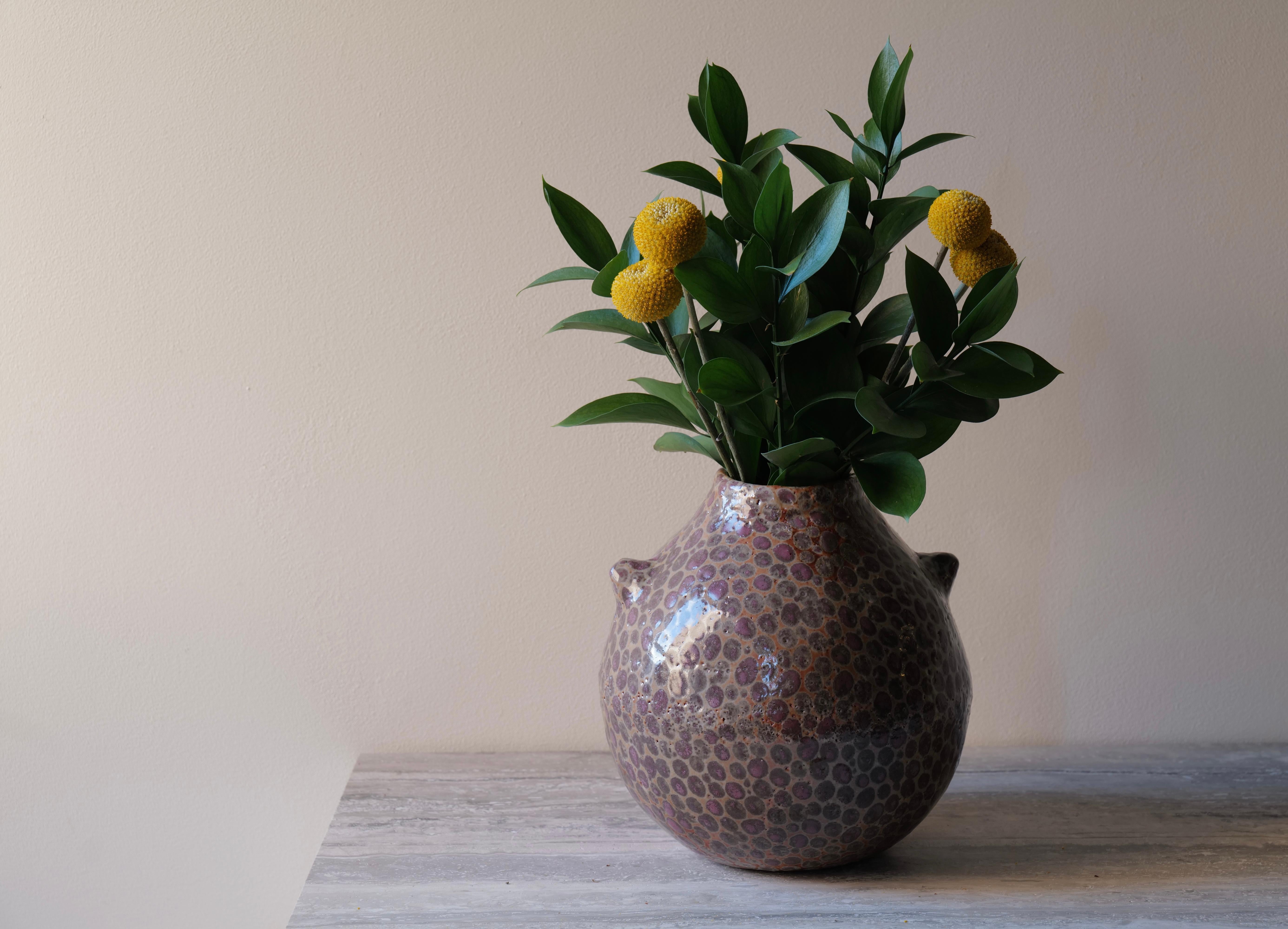 Vaso Shino Deep Pink Dot Dot in vendita 2