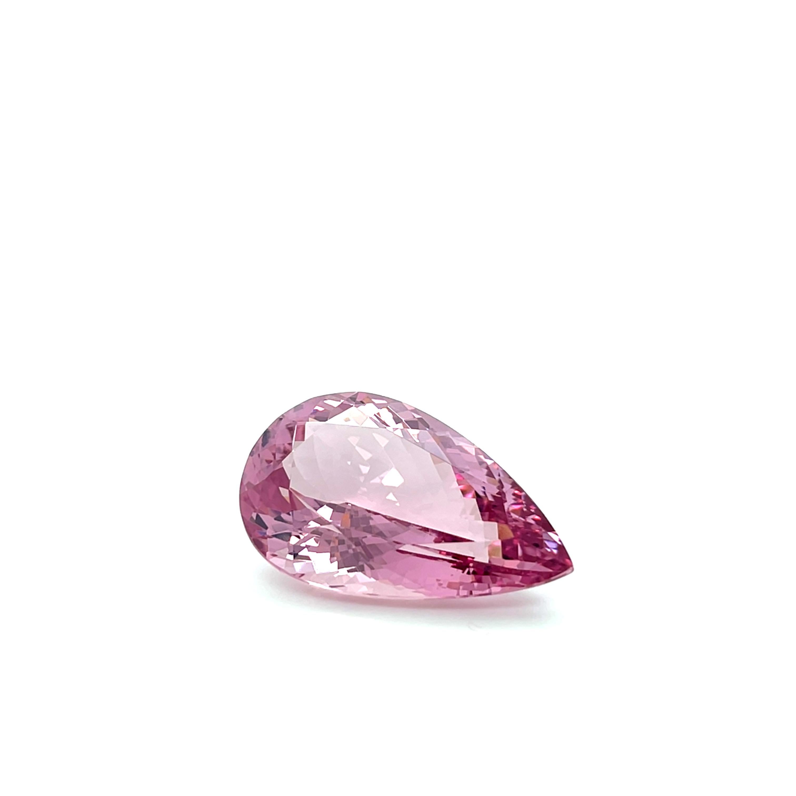 Deep Pink Morganit Birnenschliff 32,7x20,45x13,19 MM Loser Edelsteinschmuck im Zustand „Neu“ im Angebot in New York, NY