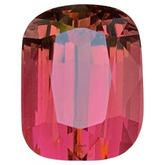 Deep Pink Natural Tourmaline Ring, Necklace Pendant Gemstone 8.40 Ct Cushion Cut