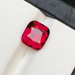 Deep Pinkish Red Natural Rhodolite Garnet Cushion Cut 4.03 Carat Loose Gemstone