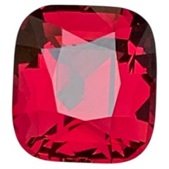 Deep Pinkish Red Natural Rhodolite Garnet Cushion Cut 4.03 Carat Loose Gemstone