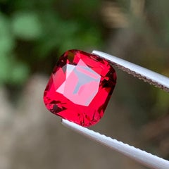 Deep Pinkish Red Natural Rhodolite Garnet Cushion Cut 5.02 Carat Loose Gemstone
