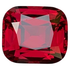 Deep Pinkish Red Natural Rhodolite Garnet Cushion Cut 5.02 Carat Loose Gemstone