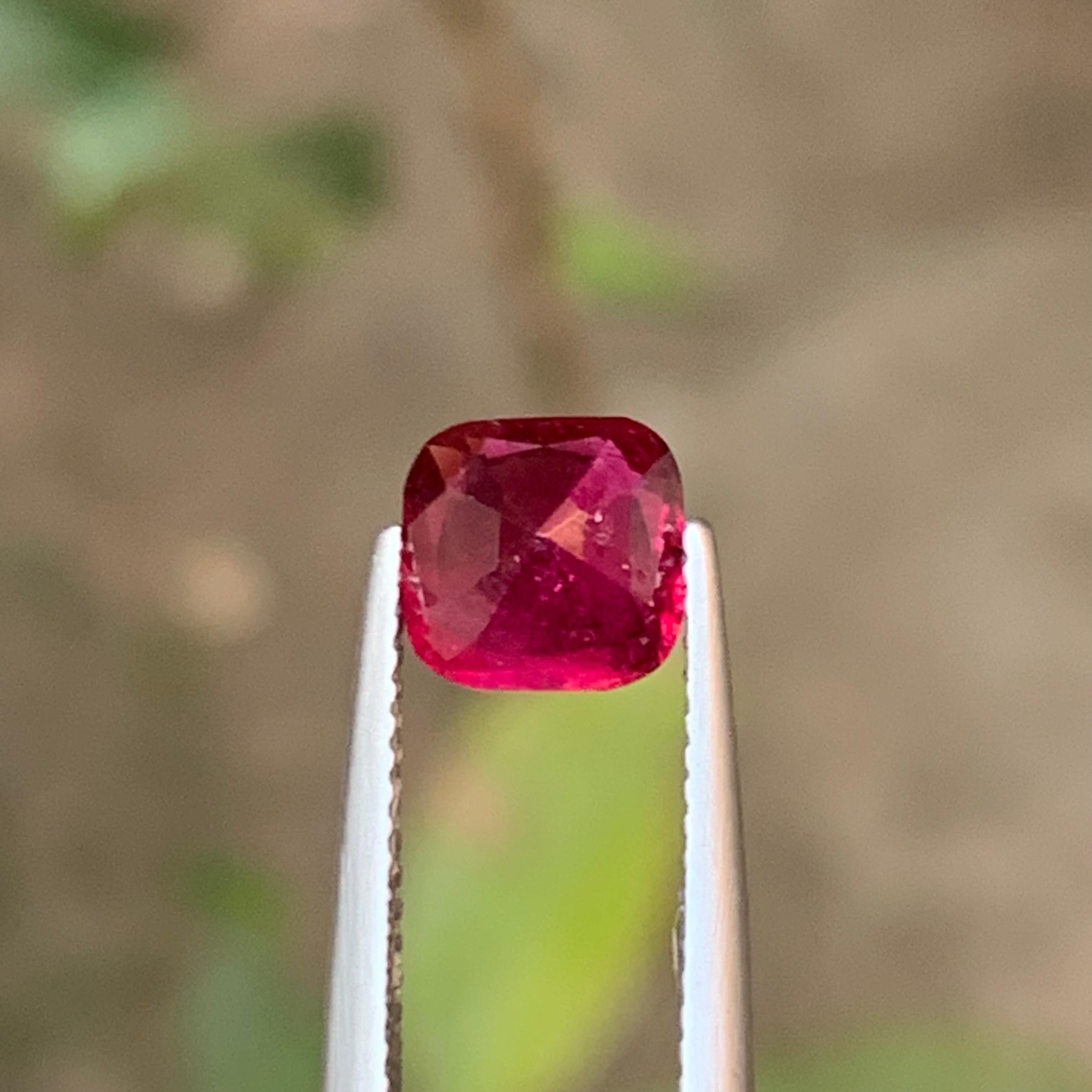 Deep Pinkish Red Natural Rubellite Turmalin Ring Lose Edelstein 1,60 Ct Jewel im Angebot 4
