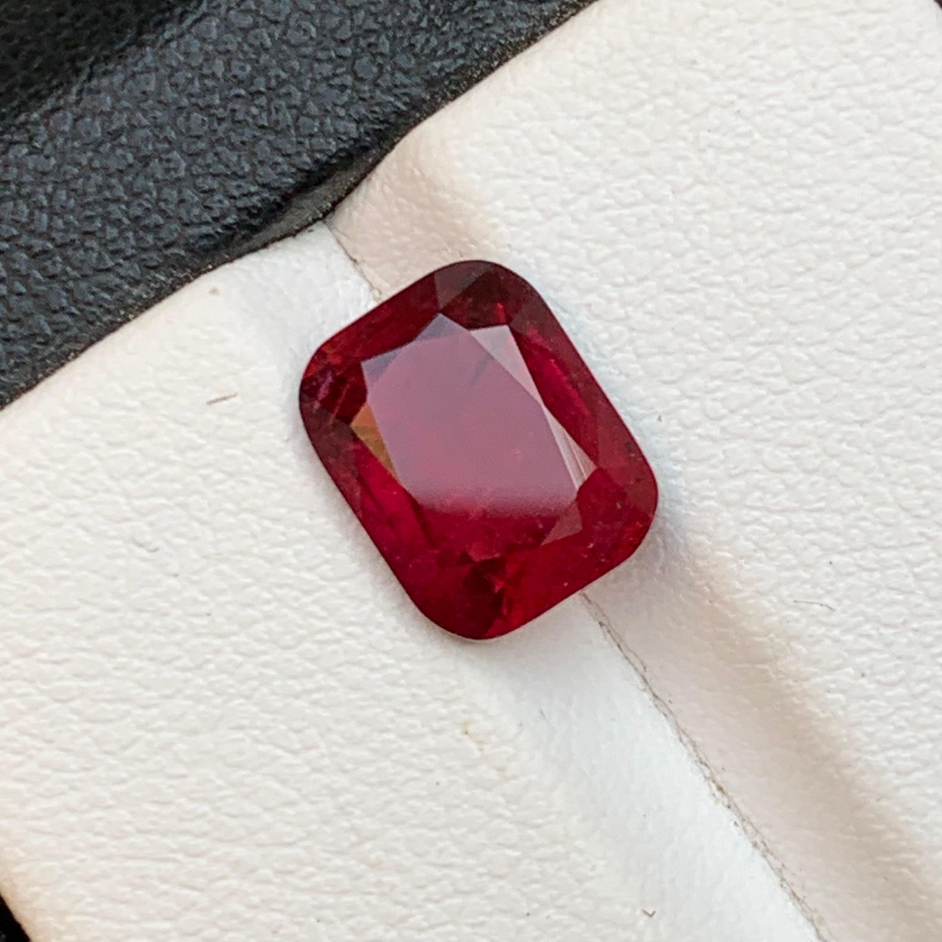 Deep Pinkish Red Natural Rubellite Tourmaline Loose Gemstone for Ring or any other Jewelry Setting-Cushion Cut from Kunar, Afghanistan!!

💎 GEMSTONE TYPE: Rubellite Tourmaline 
⚖️ WEIGHT:  3.10 Carat
🪚 SHAPE & CUT: Cushion Cut
📏 SIZE (MM): 9.87 x