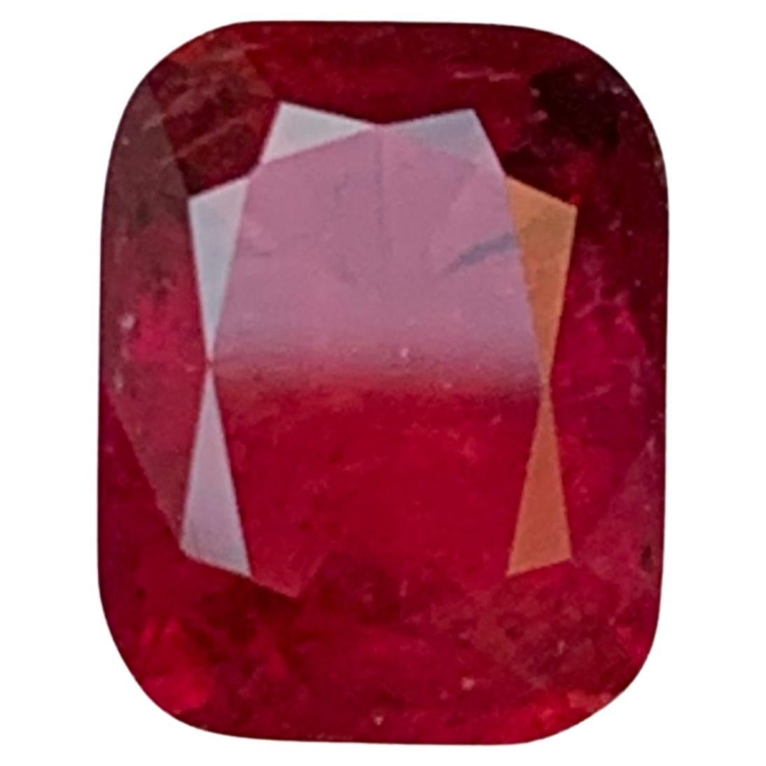 Anello con tormalina rubellite naturale rosa intenso e rosso, gemma sciolta 3,10 Ct-Jewell