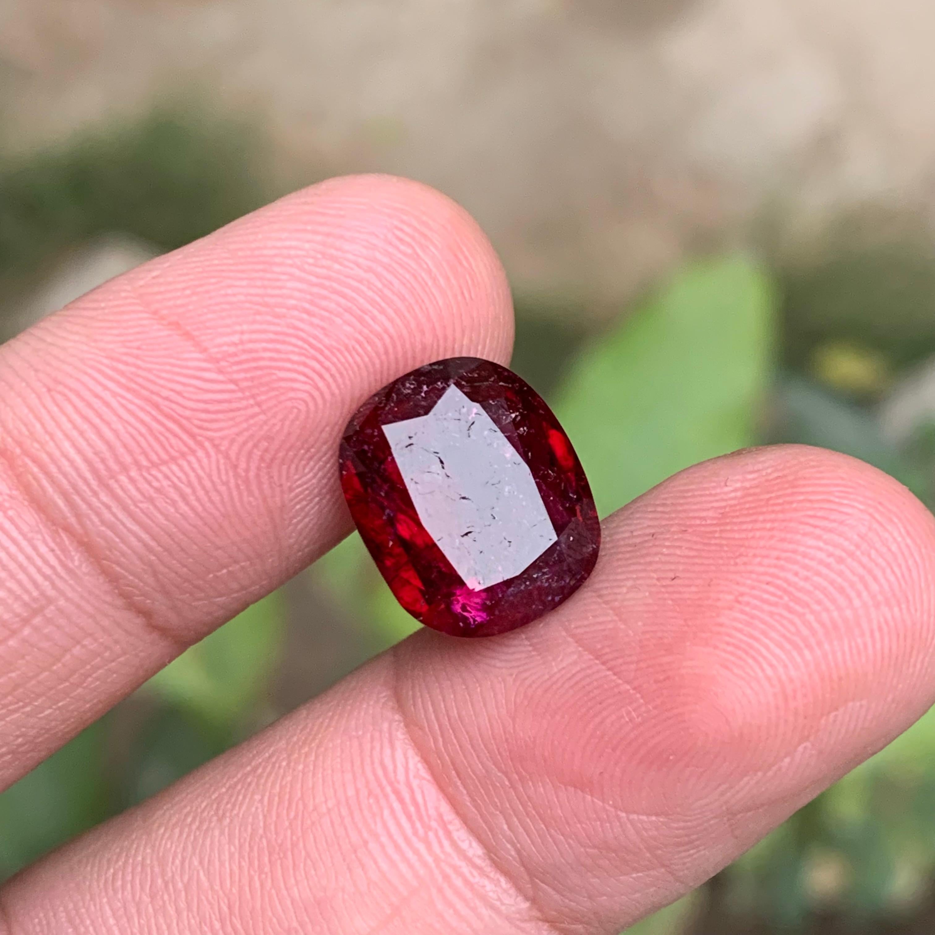Deep Pinkish Red Natural Rubellite Turmalin Ring Lose Edelstein 7.85 Ct-Jewel 6