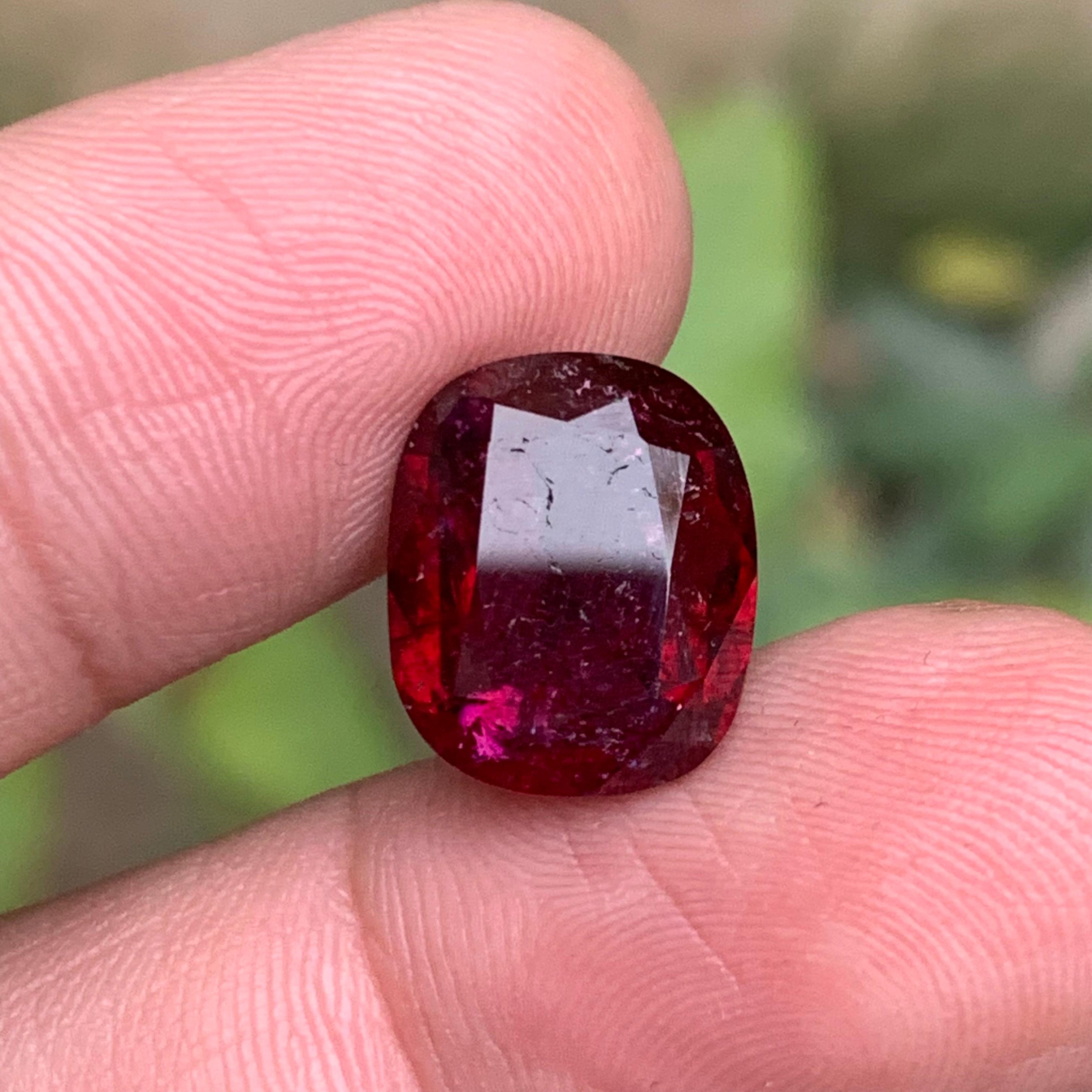 Deep Pinkish Red Natural Rubellite Turmalin Ring Lose Edelstein 7.85 Ct-Jewel (Zeitgenössisch)