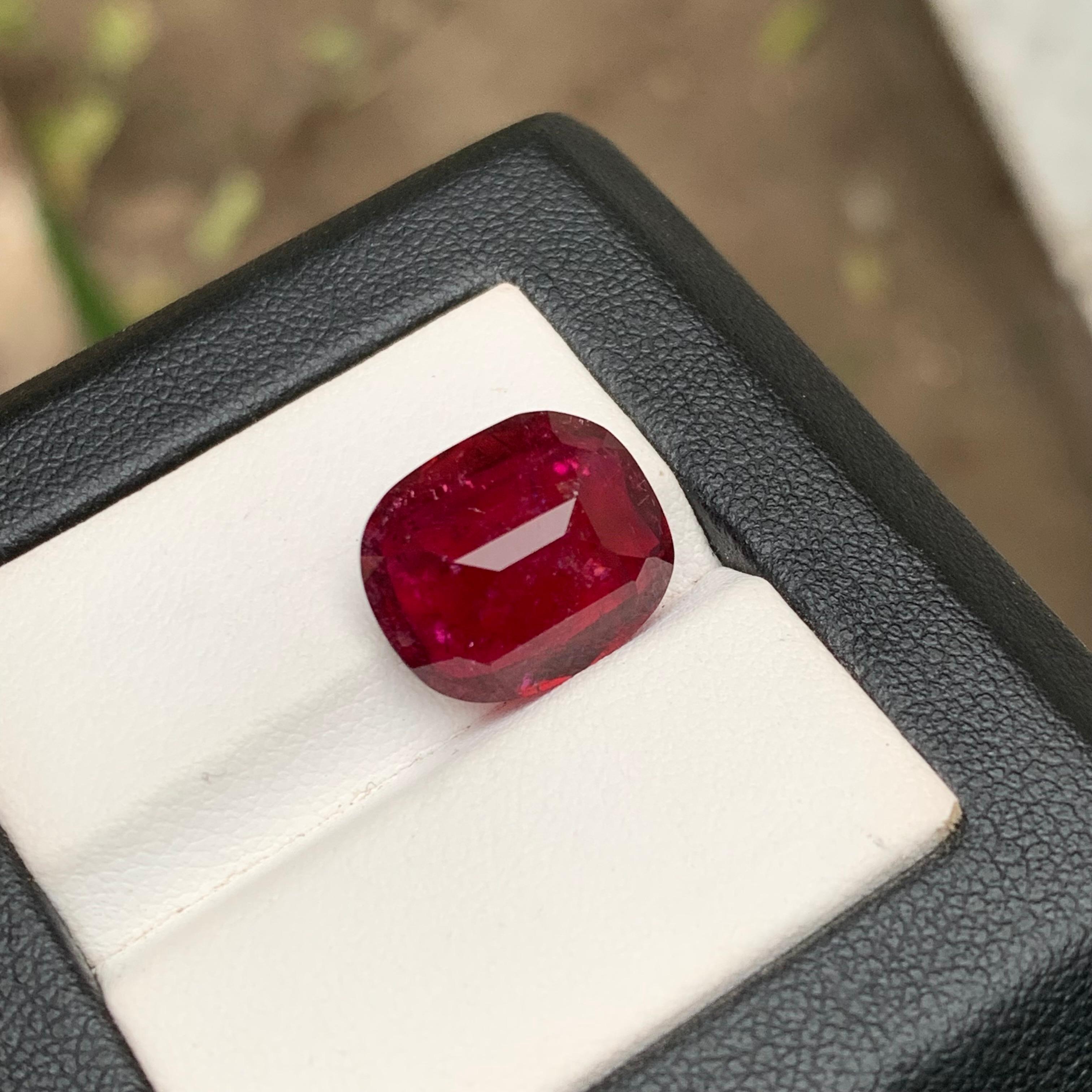 Deep Pinkish Red Natural Rubellite Turmalin Ring Lose Edelstein 7.85 Ct-Jewel für Damen oder Herren