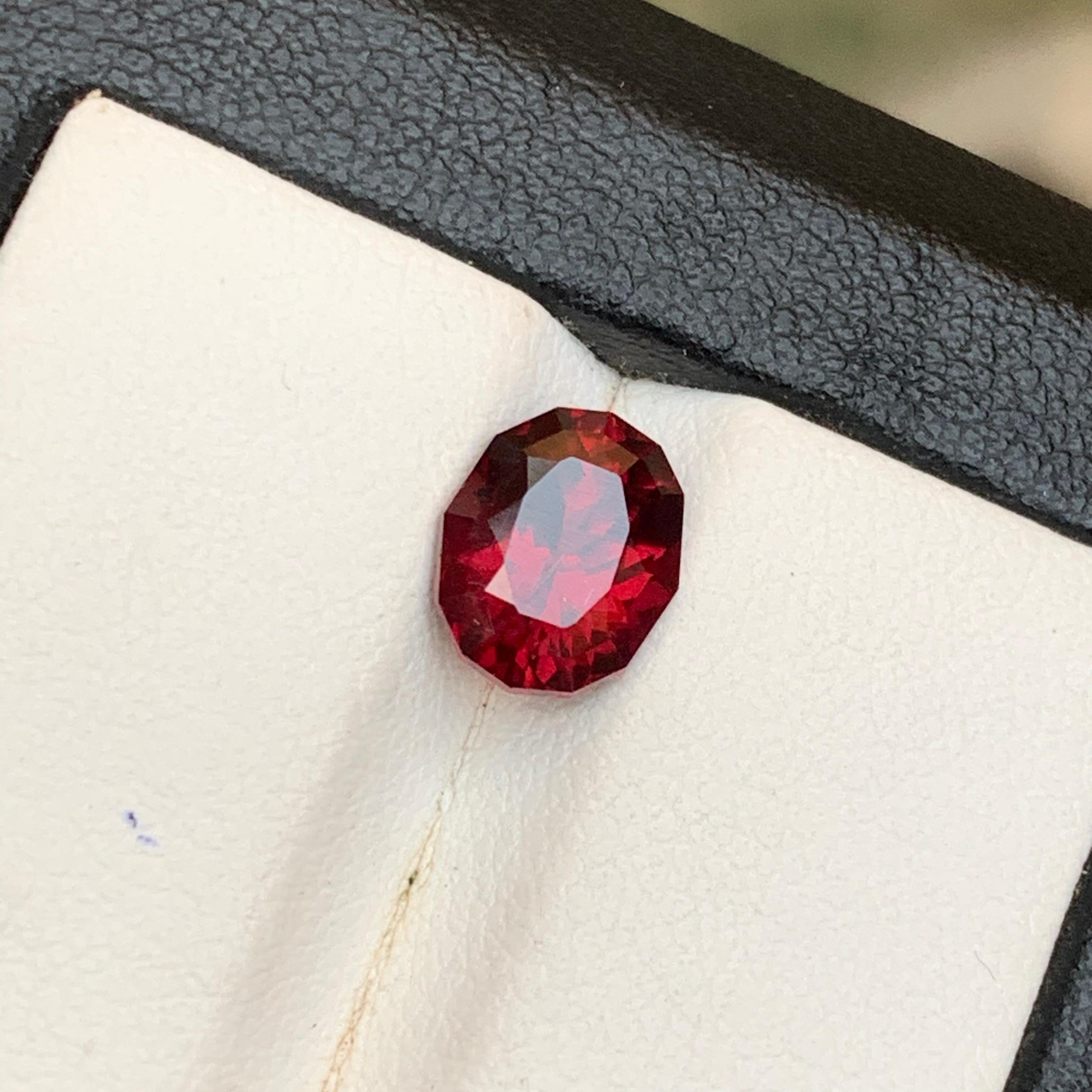 Grenat Rhodolite rouge rosé profond 2.53 Ct Oval Cut Natural Loose Gemstone (pierre précieuse en vrac)  Bague en vente 5