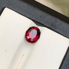 Deep Pinkish Red Rhodolite Garnet 2.53 Ct Oval Cut Natural Loose Gemstone  Ring