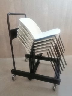 Fauteuil en plastique profond avec assise en polypropylène et pieds en Oak Wood par Quinti Sedute