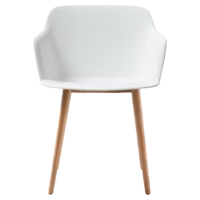 Kunststoffsessel mit Sitz aus Polypropylen und Beinen aus Wood Wood von Quinti Sedute