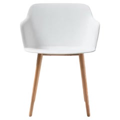Kunststoffsessel mit Sitz aus Polypropylen und Beinen aus Wood Wood von Quinti Sedute