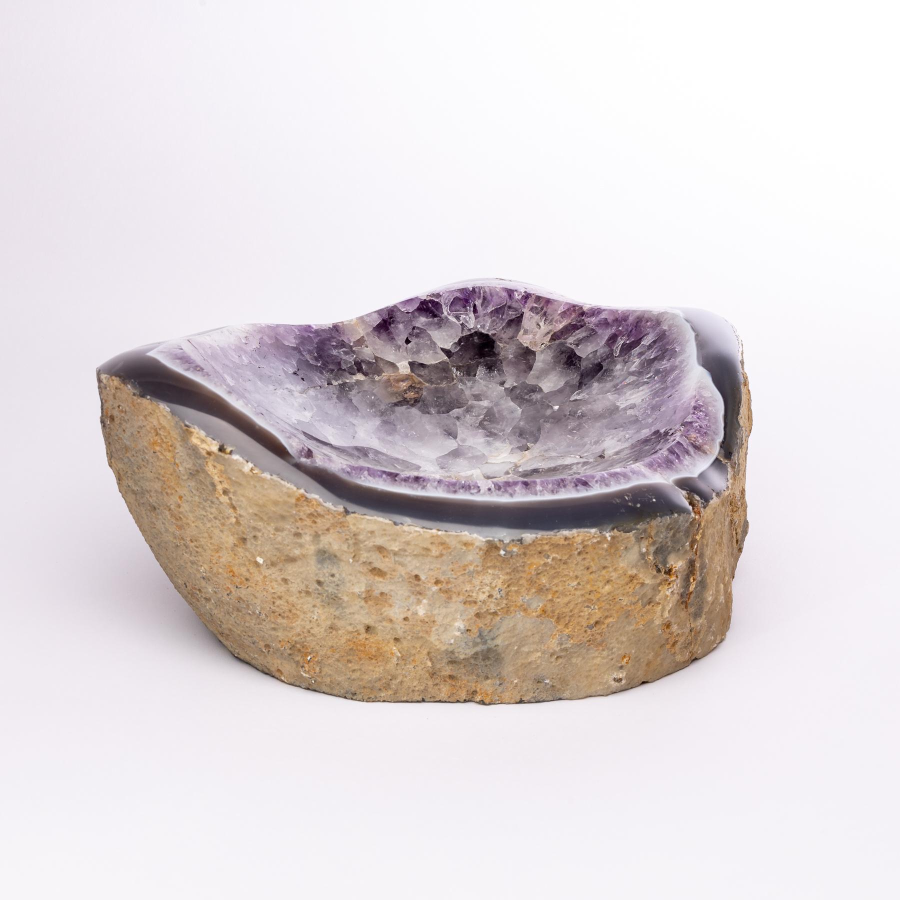 amethyst geode bowl