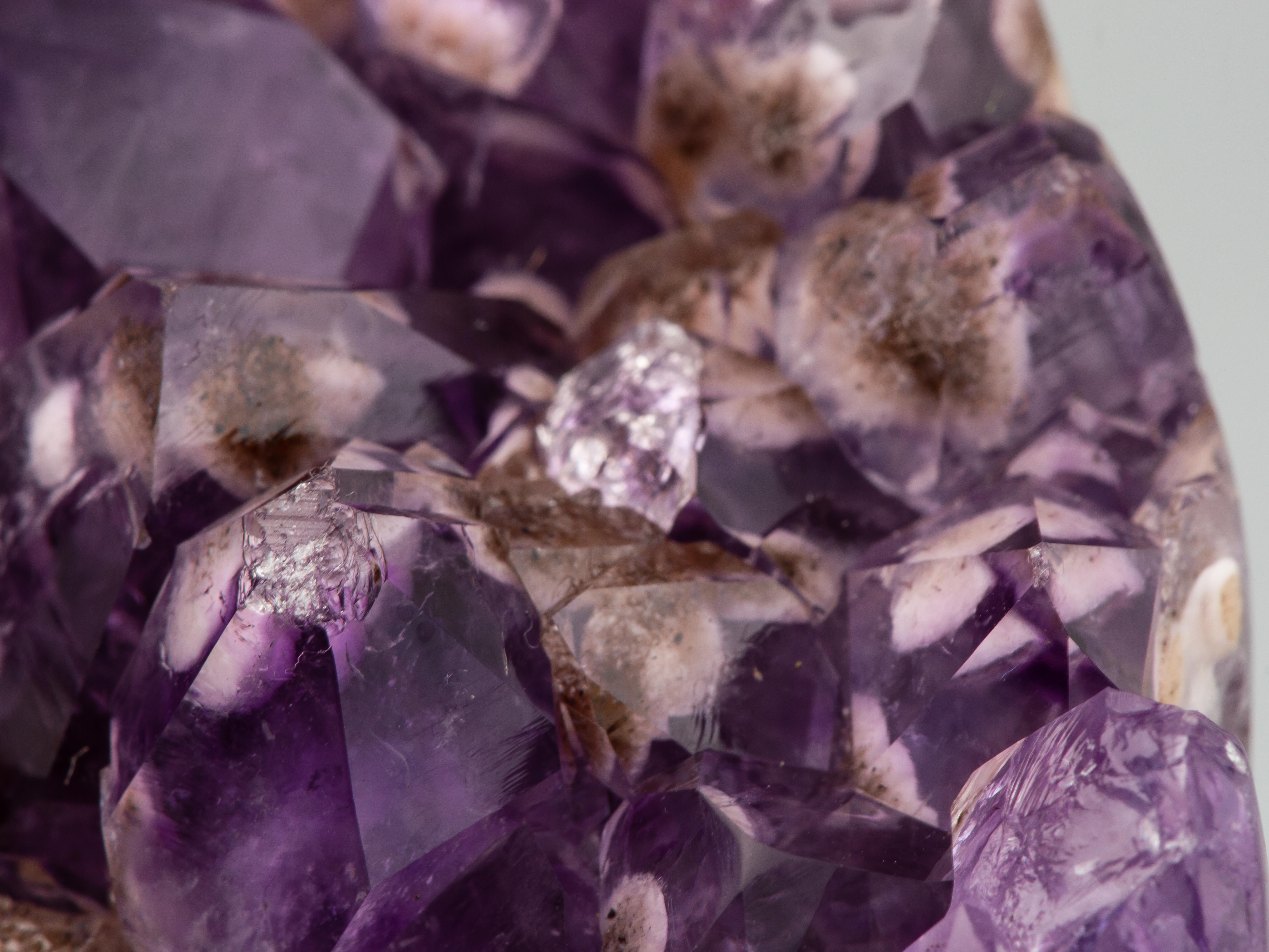 Deep Purple Amethyst with Goethite Inclusions Within For Sale 2