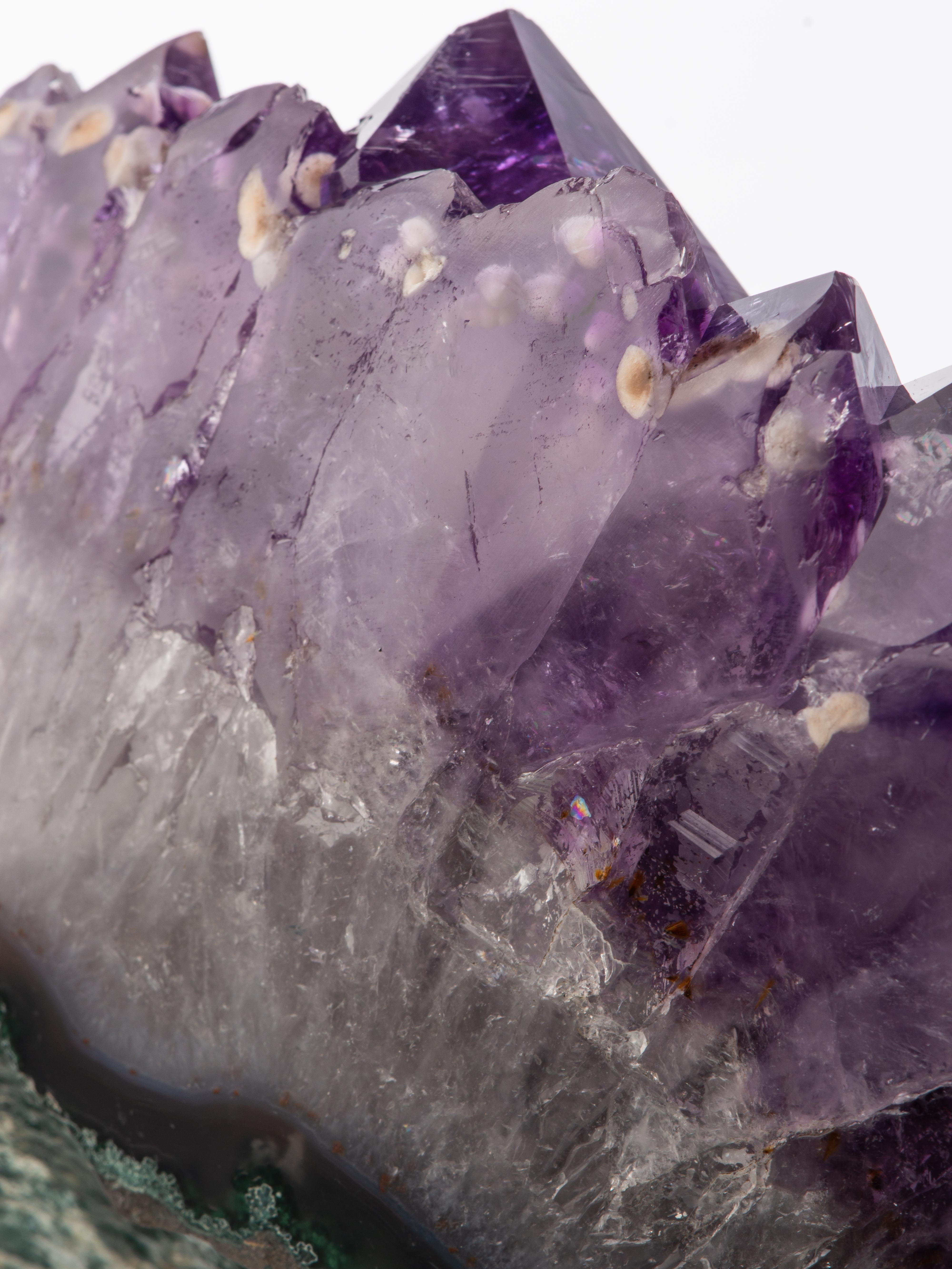 Deep Purple Amethyst with Goethite Inclusions Within For Sale 6