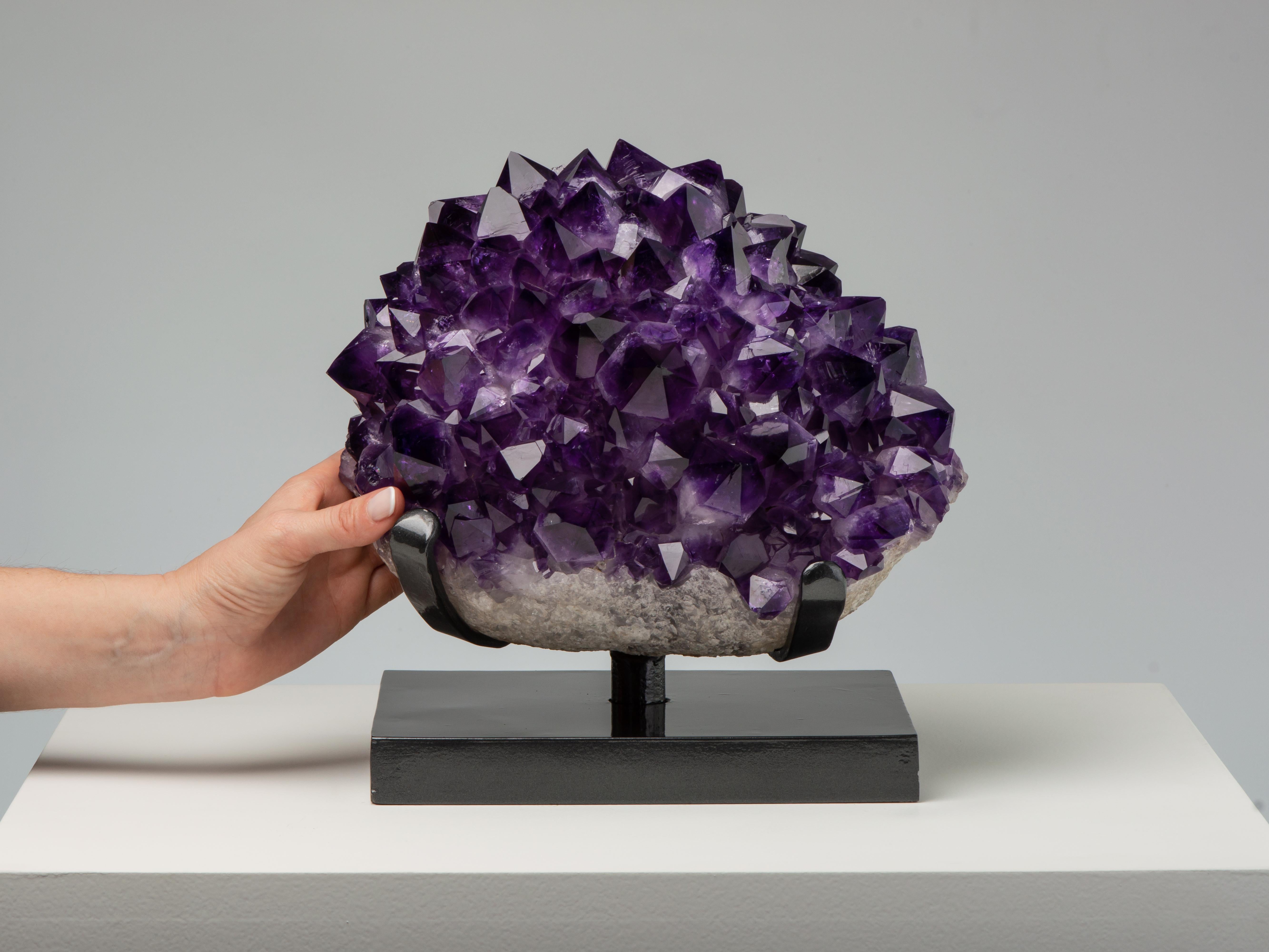 Deep Purple Amethyst with Goethite Inclusions Within 7