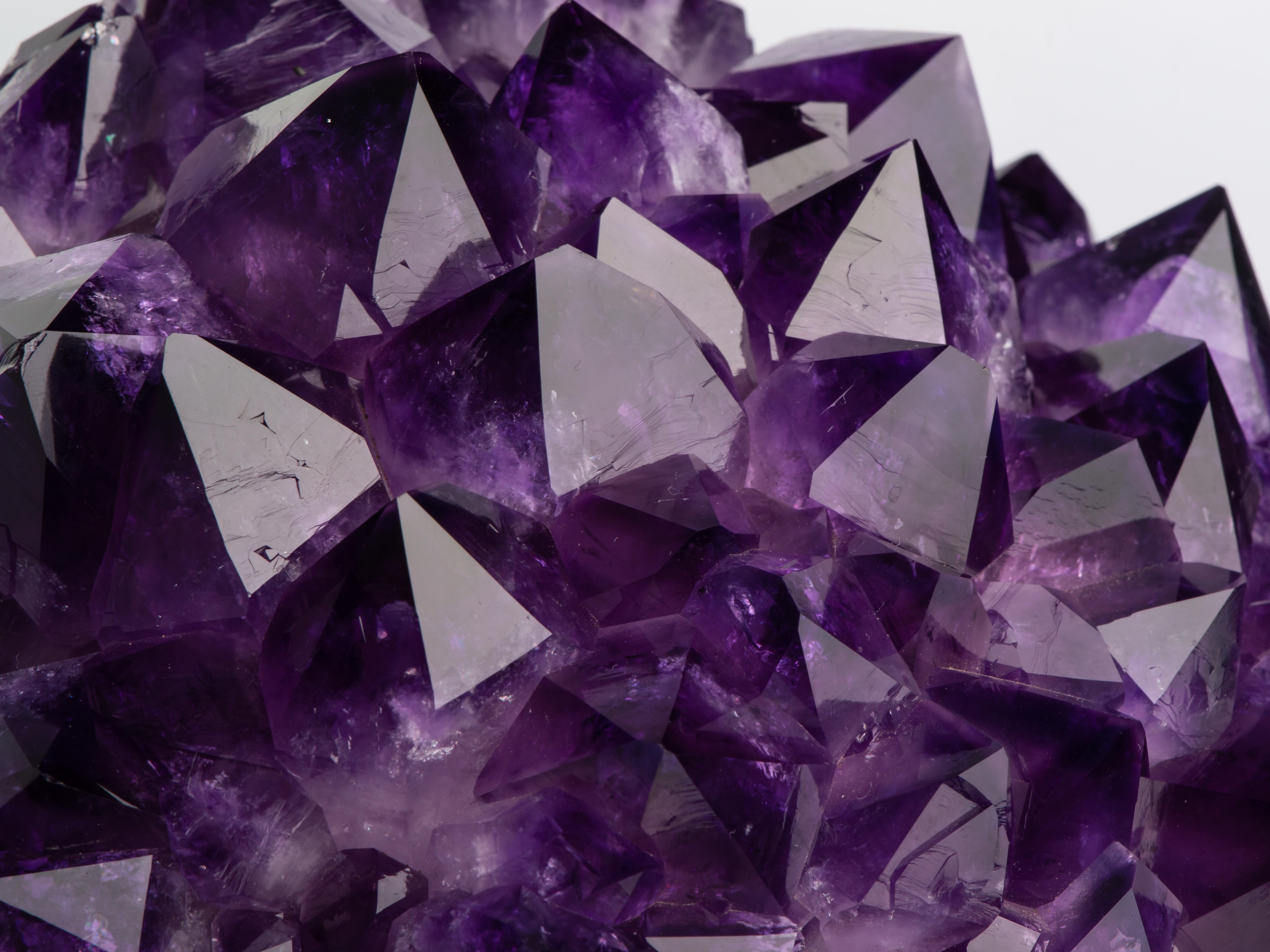 Deep Purple Amethyst with Goethite Inclusions Within 9