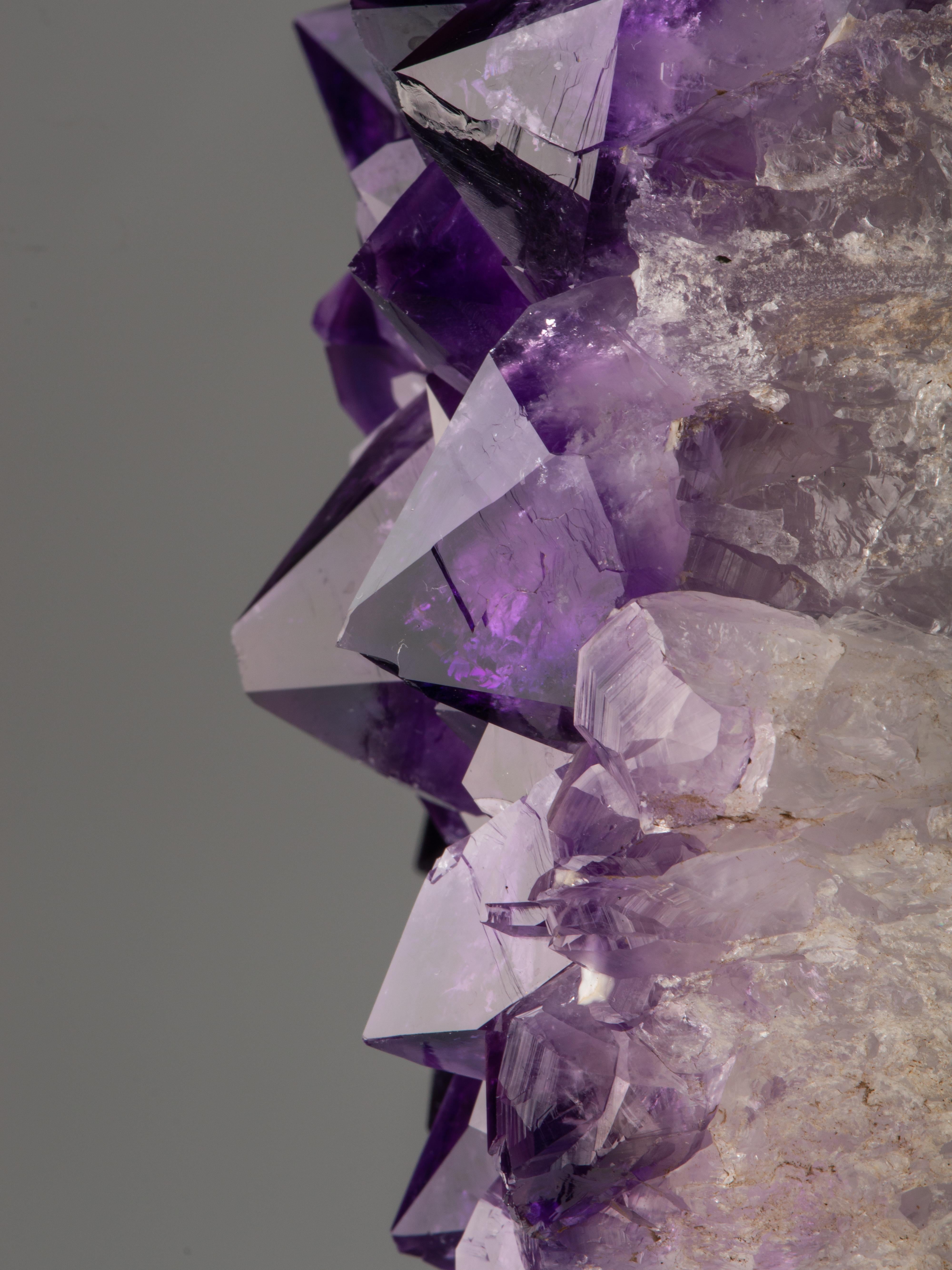 Deep Purple Amethyst with Goethite Inclusions Within For Sale 10