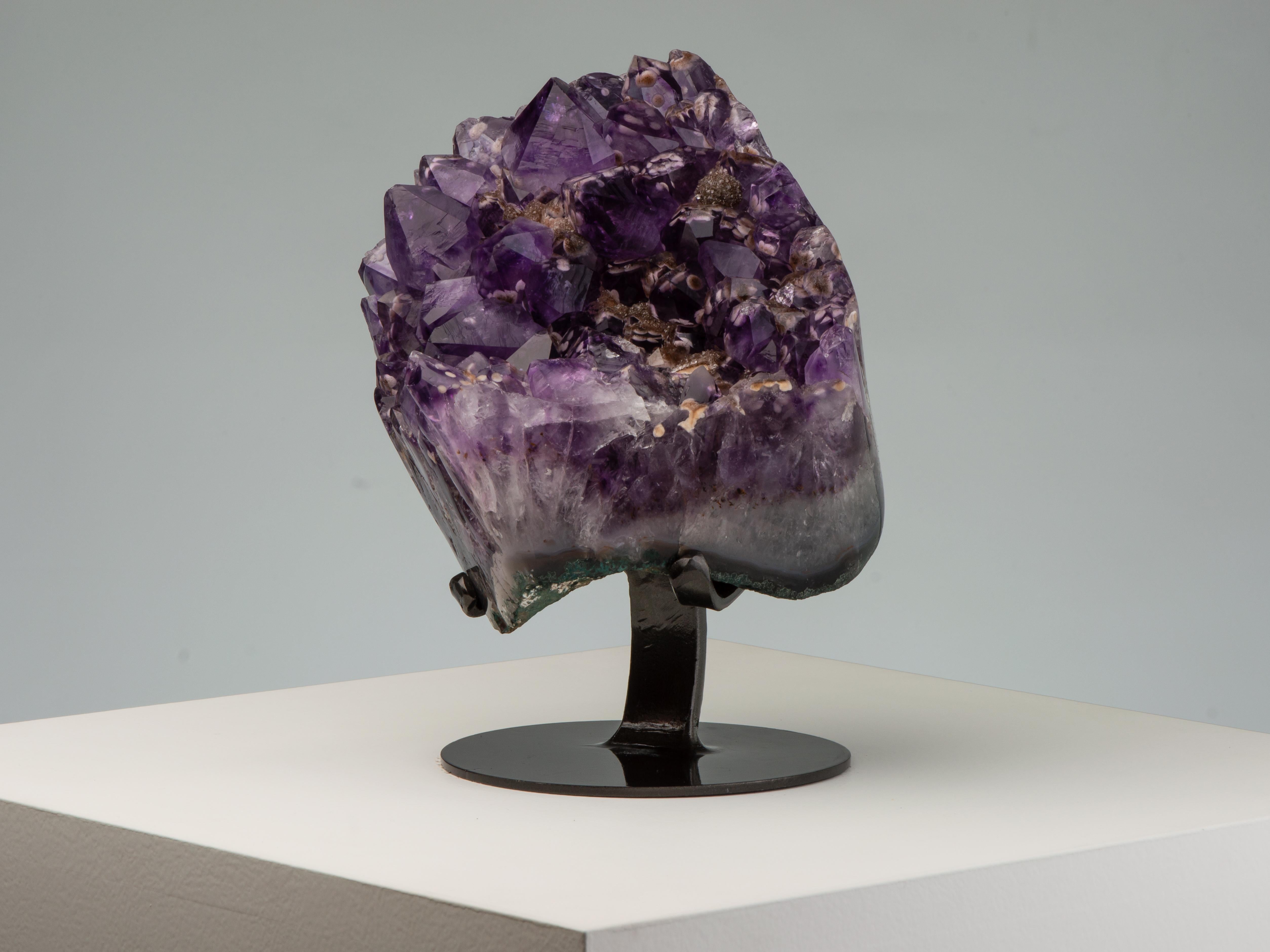 18th Century and Earlier Deep Purple Amethyst with Goethite Inclusions Within For Sale