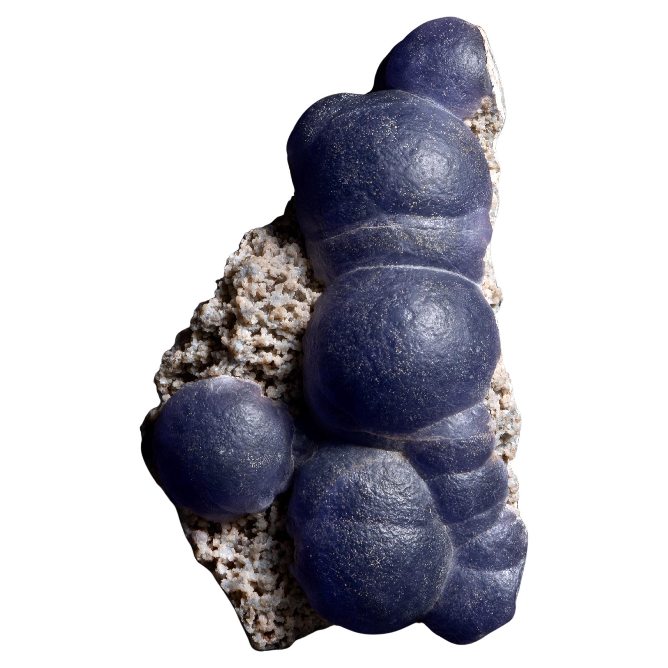Deep Purple Botryoidal Fluorite Specimen - Extrem selten und skulptural im Angebot