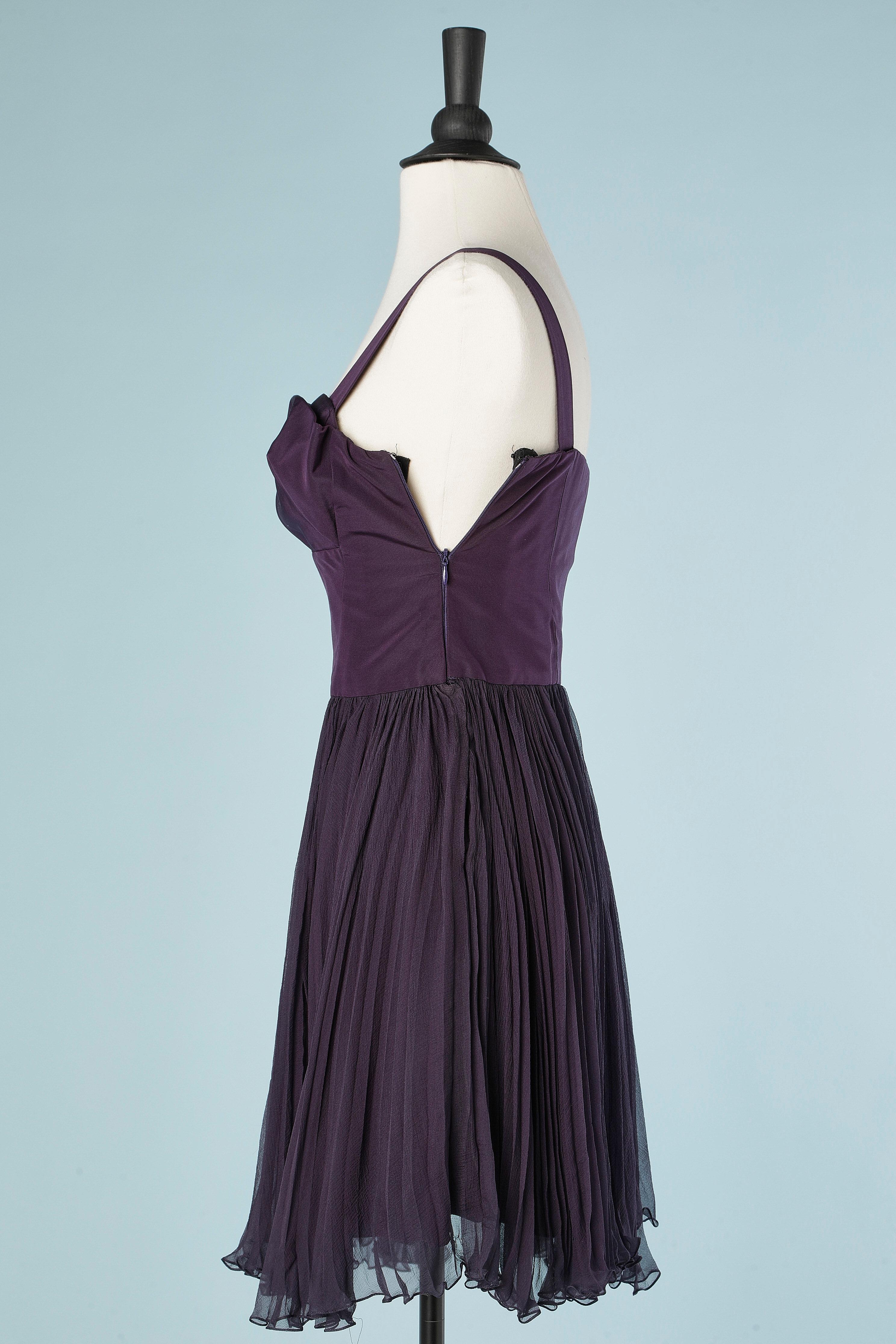 Deep purple bustier cocktail dress Christian Dior Cruise 2012 For Sale 1