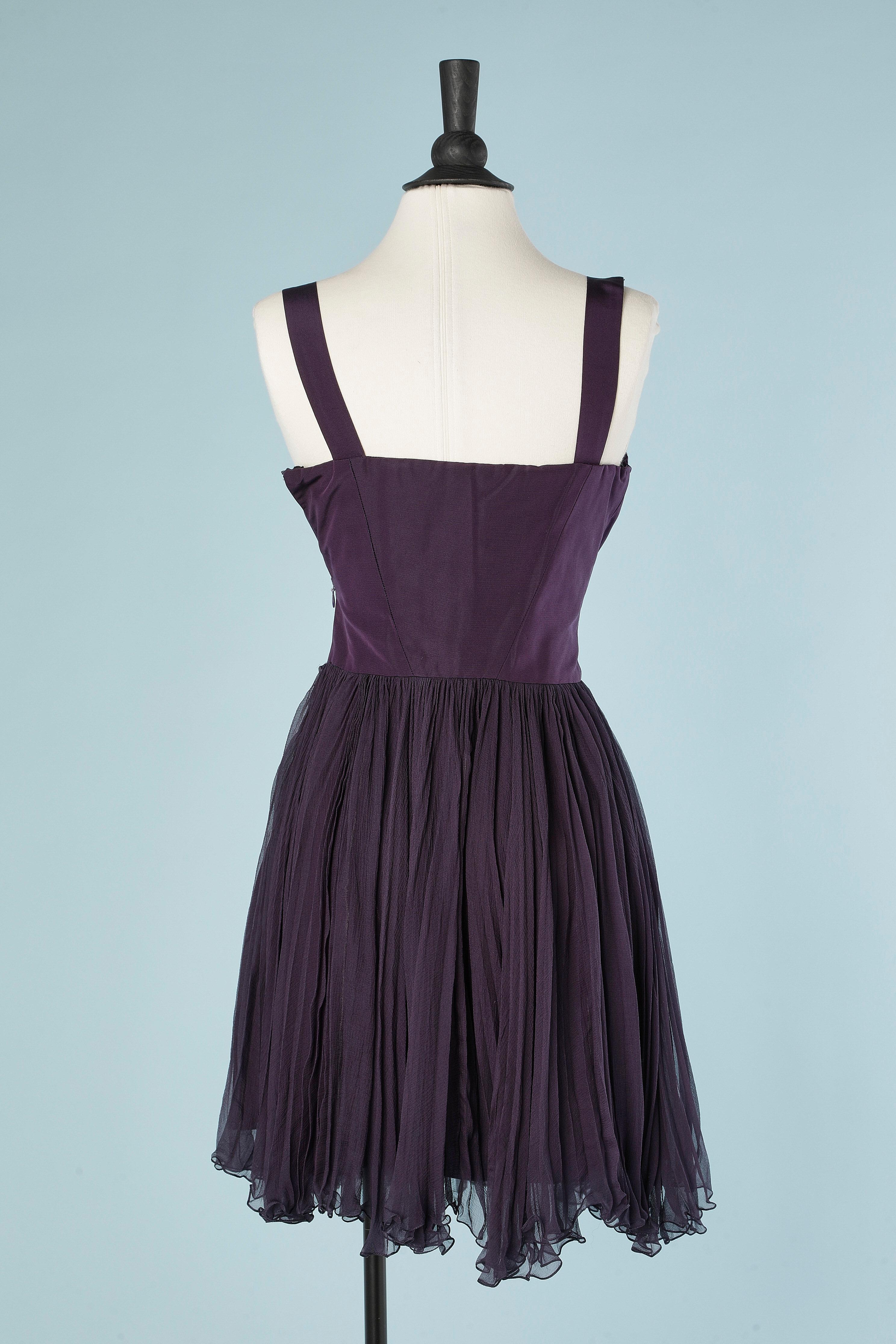 Deep purple bustier cocktail dress Christian Dior Cruise 2012 For Sale 2