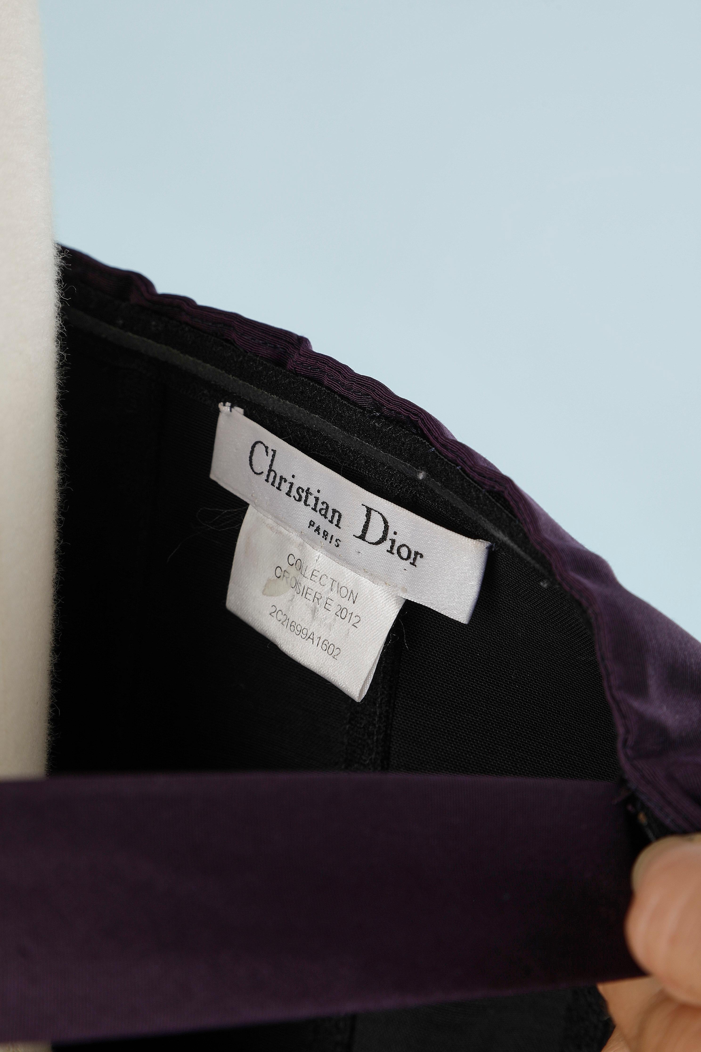 Deep purple bustier cocktail dress Christian Dior Cruise 2012 For Sale 4