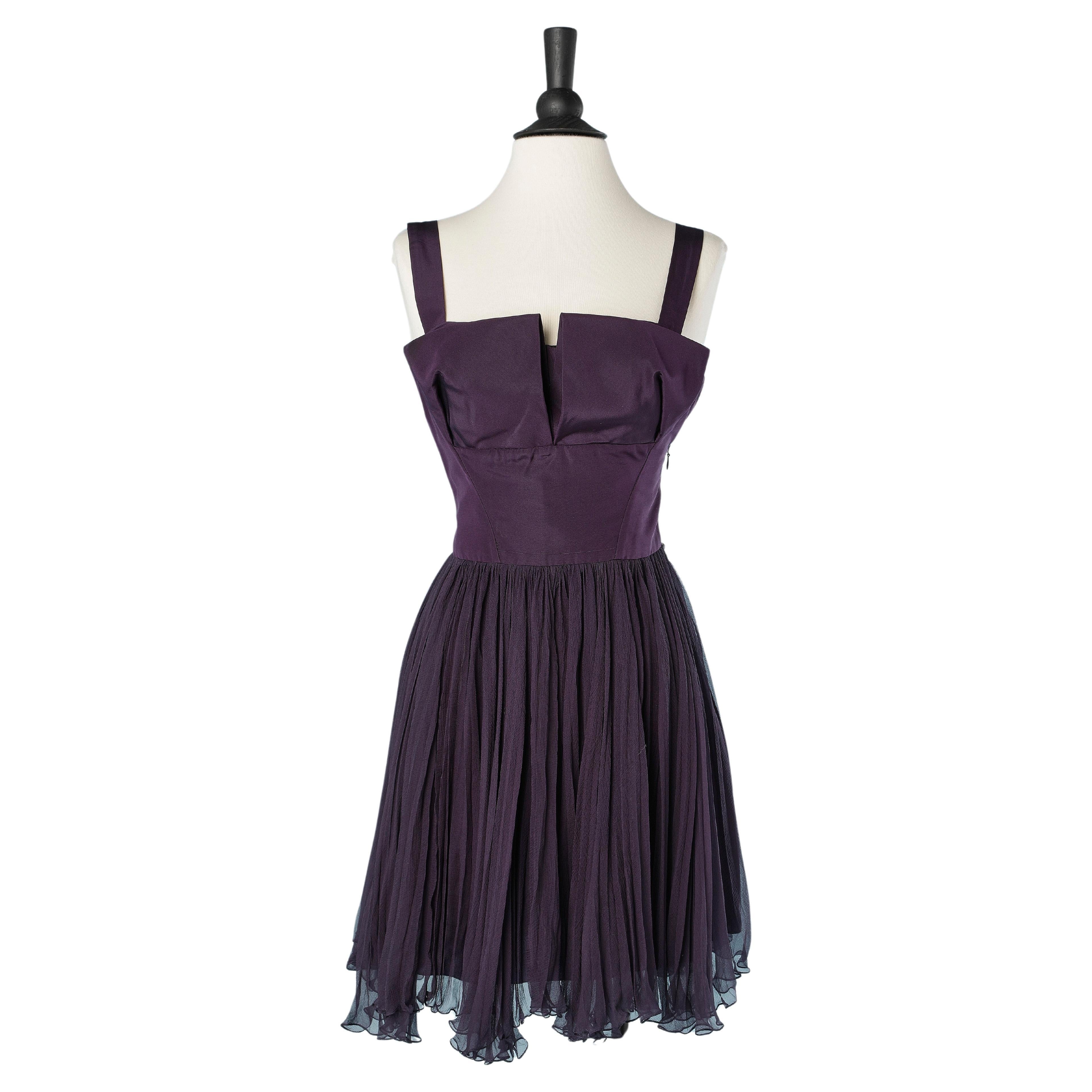 Deep purple bustier cocktail dress Christian Dior Cruise 2012 For Sale