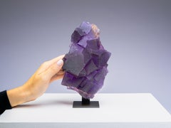 Deep purple fluorite formation
