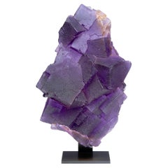 Deep purple fluorite formation