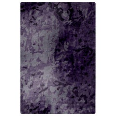 Fortuny Deep Purple Rug in tencel by Cristina Jorge de Carvalho