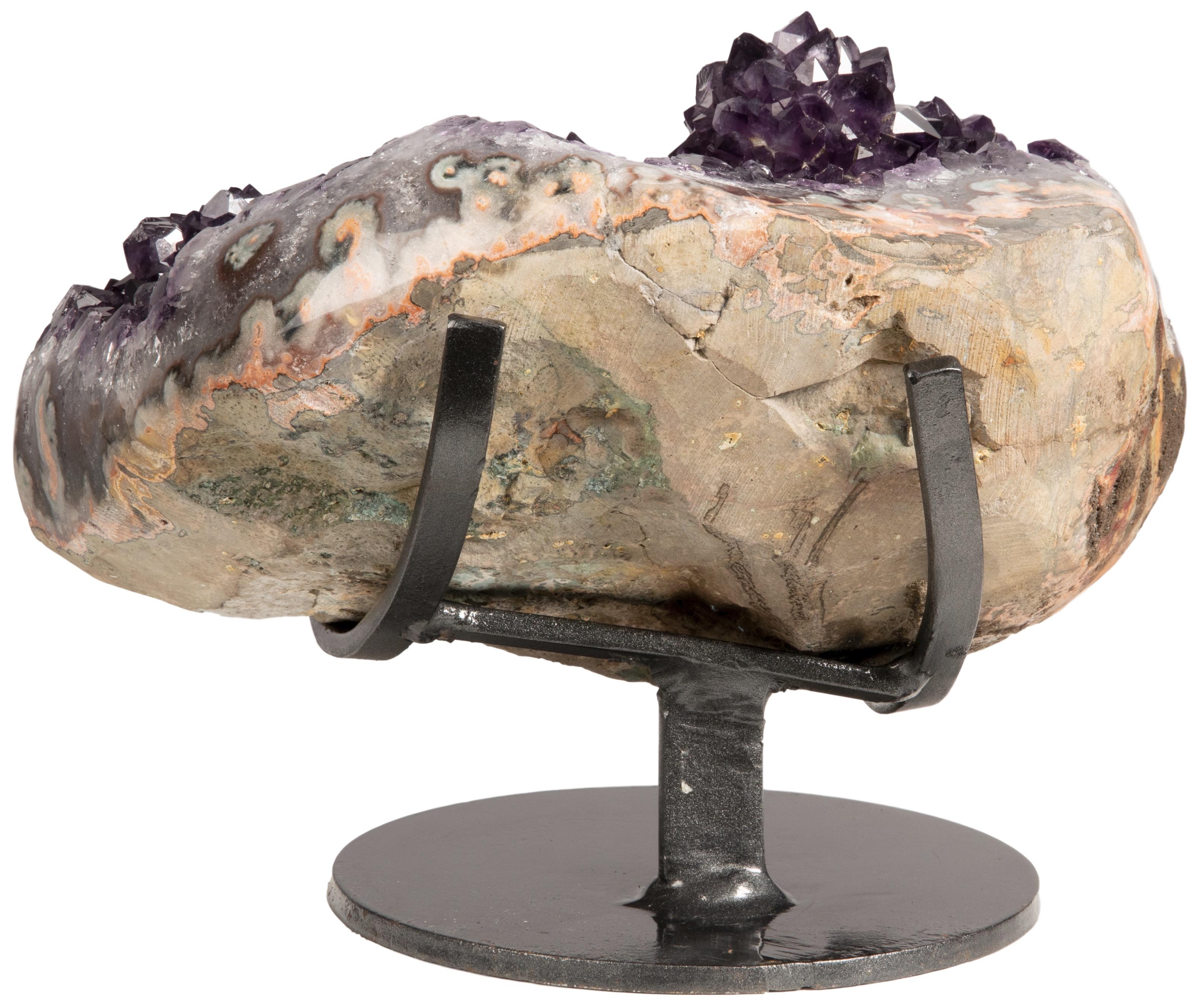 amethyst stalactite in crystal mineral display specimens